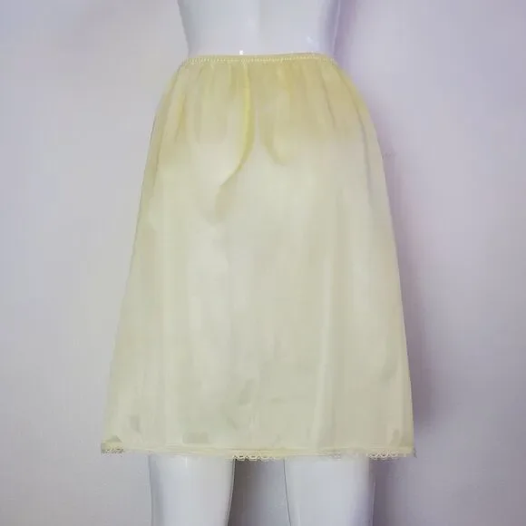 Vintage Yellow Mini Slip Skirt - Picture 3 of 6